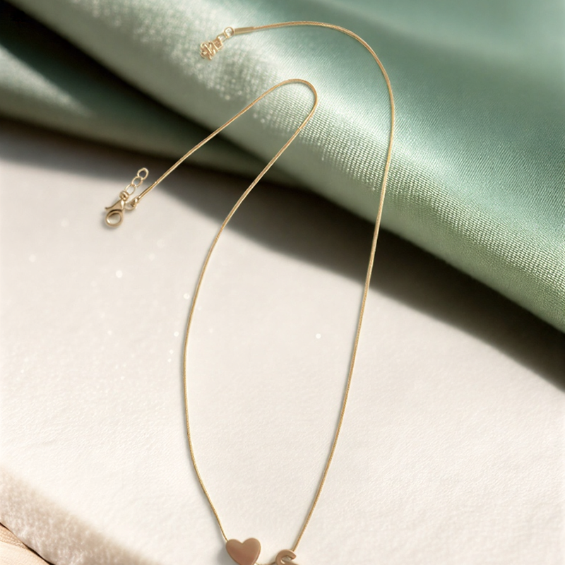 Signature Initial & Heart Suite – Radiant Personalized Dainty Boutique Necklace
