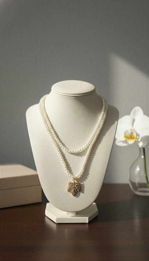 Classic Multi-Layered Golden Bead Mala – Traditional Long Strand Statement Necklace