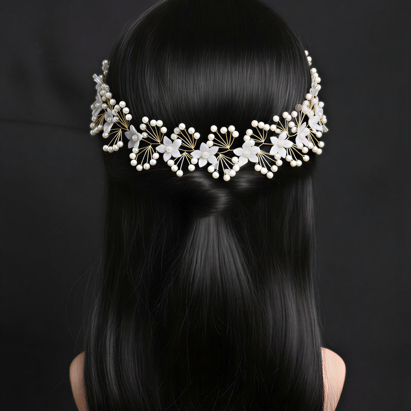 Shimmering Crystal "Ethereal" Floral Hair Vine – Bridal Headpiece