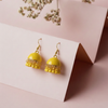 Sculpted Metallic Jhumka Earrings – Bold Textured Fashion Drops..