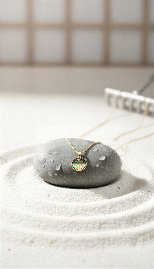 Iconic Crystal-Pave Medallion Necklace – Masterfully Crafted Designer-Inspired Boutique Jewelry